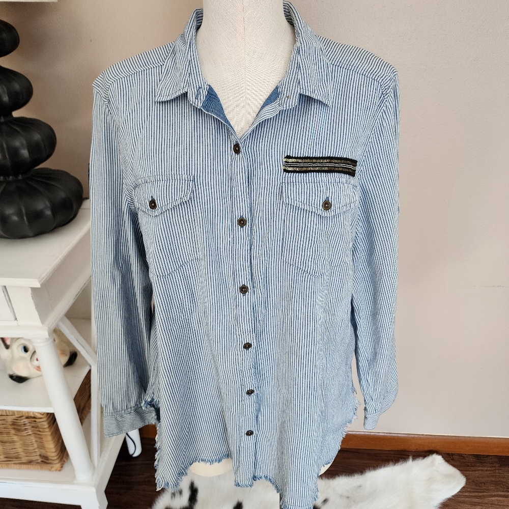 Tribal Button Down Top